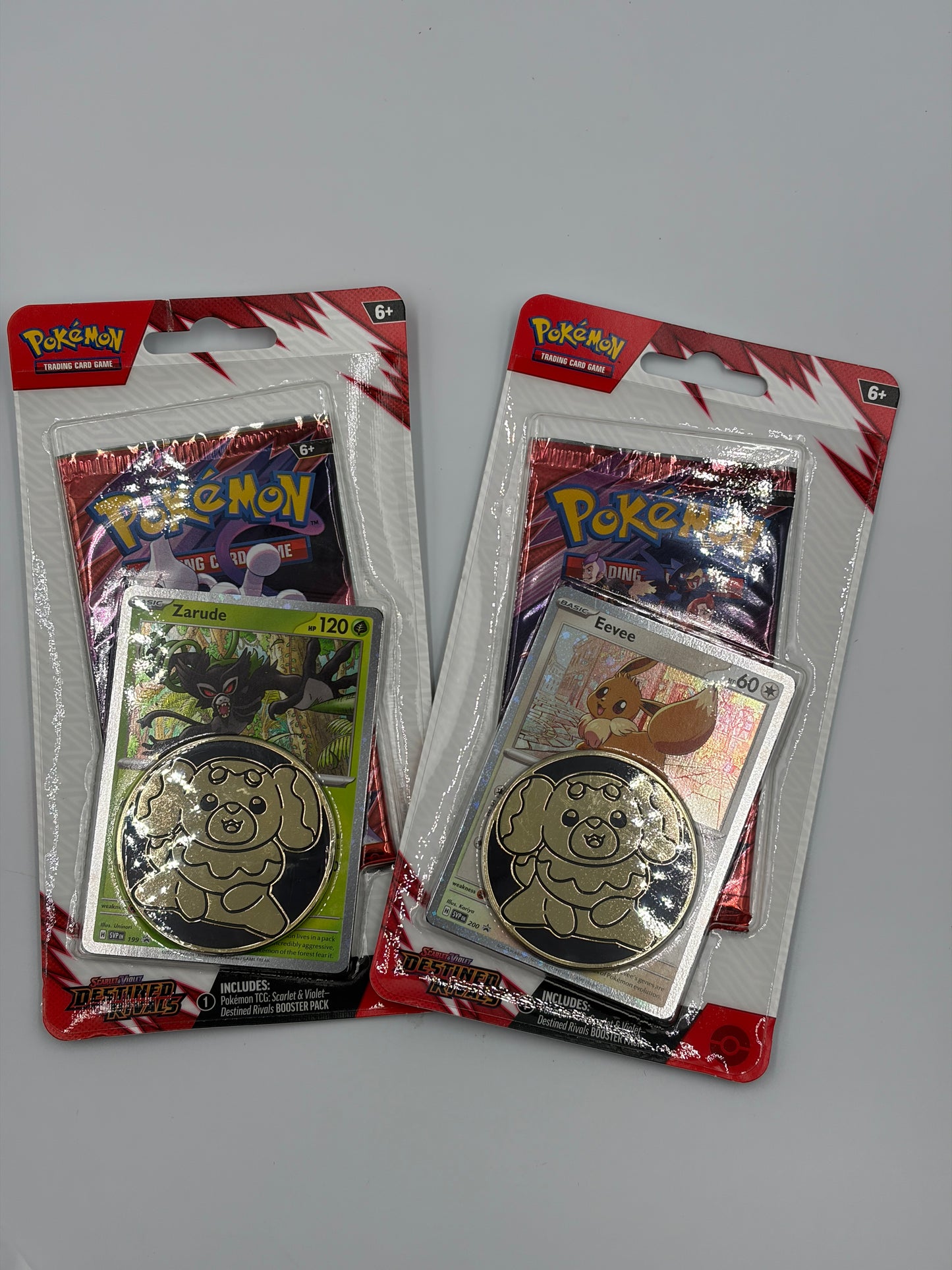 Pokémon TCG Destined Rivals Checklane Blister Pack Eevee & Zarude (2 Booster packs)