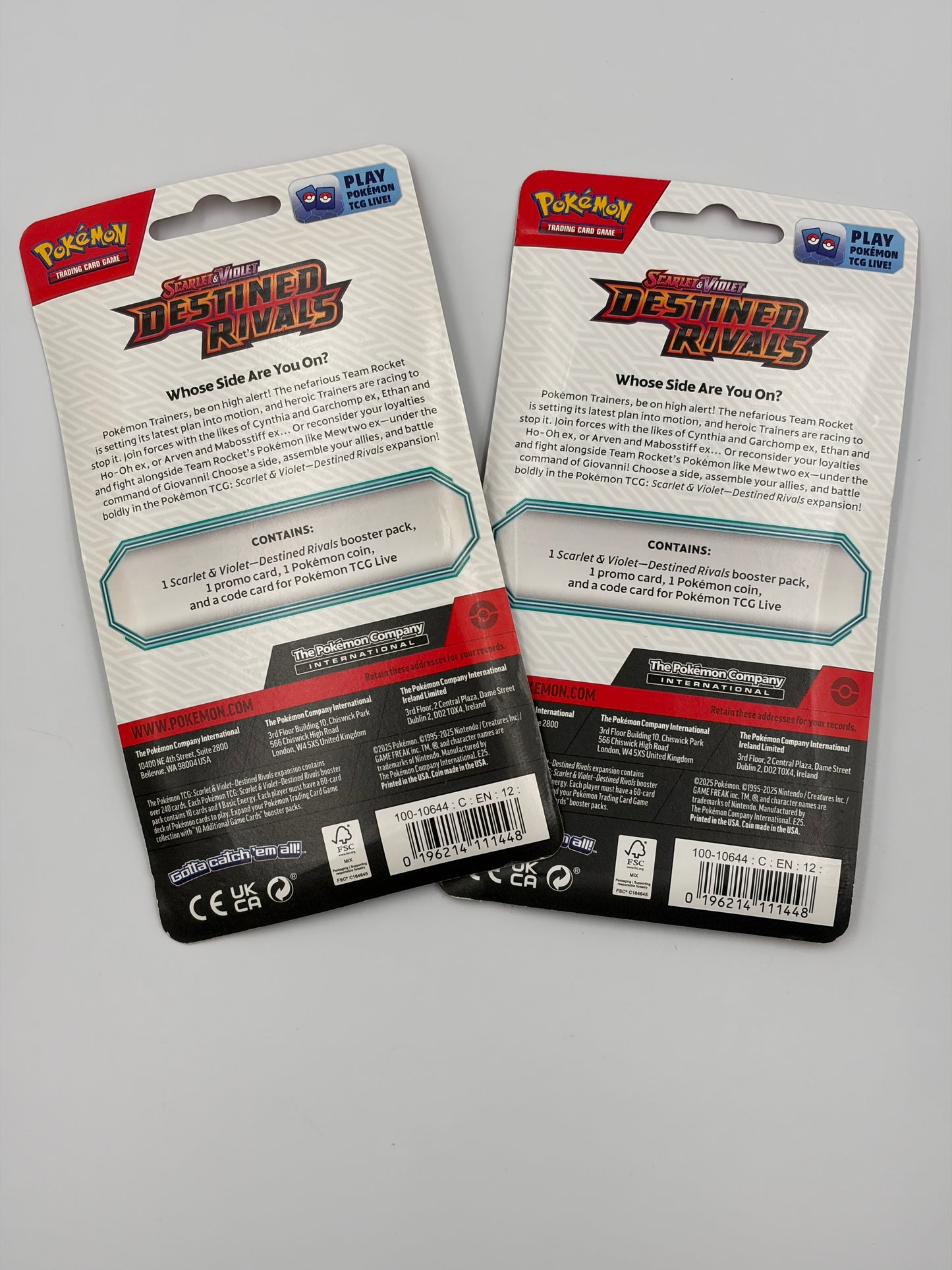 Pokémon TCG Destined Rivals Checklane Blister Pack Eevee & Zarude (2 Booster packs)