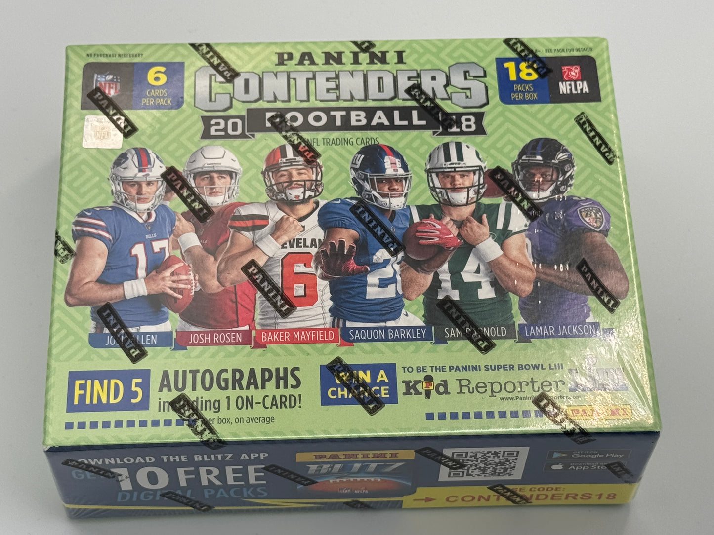 2018 Panini Contenders Football Hobby (5 Autos)