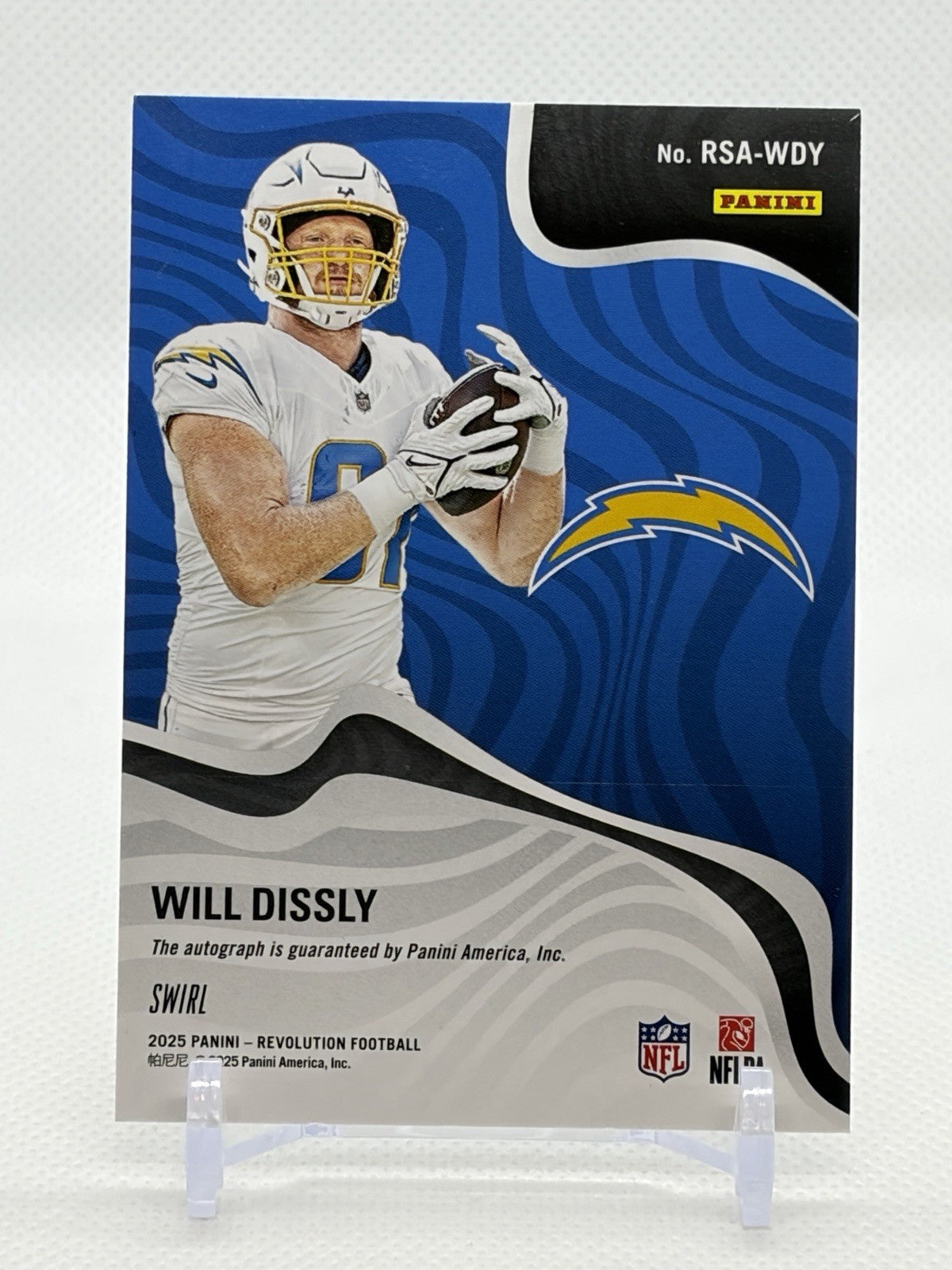 Will Dissly Auto Swirl Parallel - 2025 Revolutions Football - Chargers