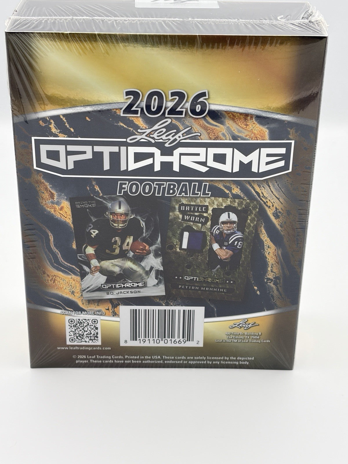 2026 Leaf Optichrome Football Hobby Box Factory Sealed - 6 Autos Per Box!