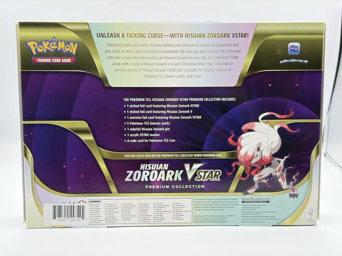 Pokémon TCG Hisuian Zoroark VSTAR Premium Collection Box