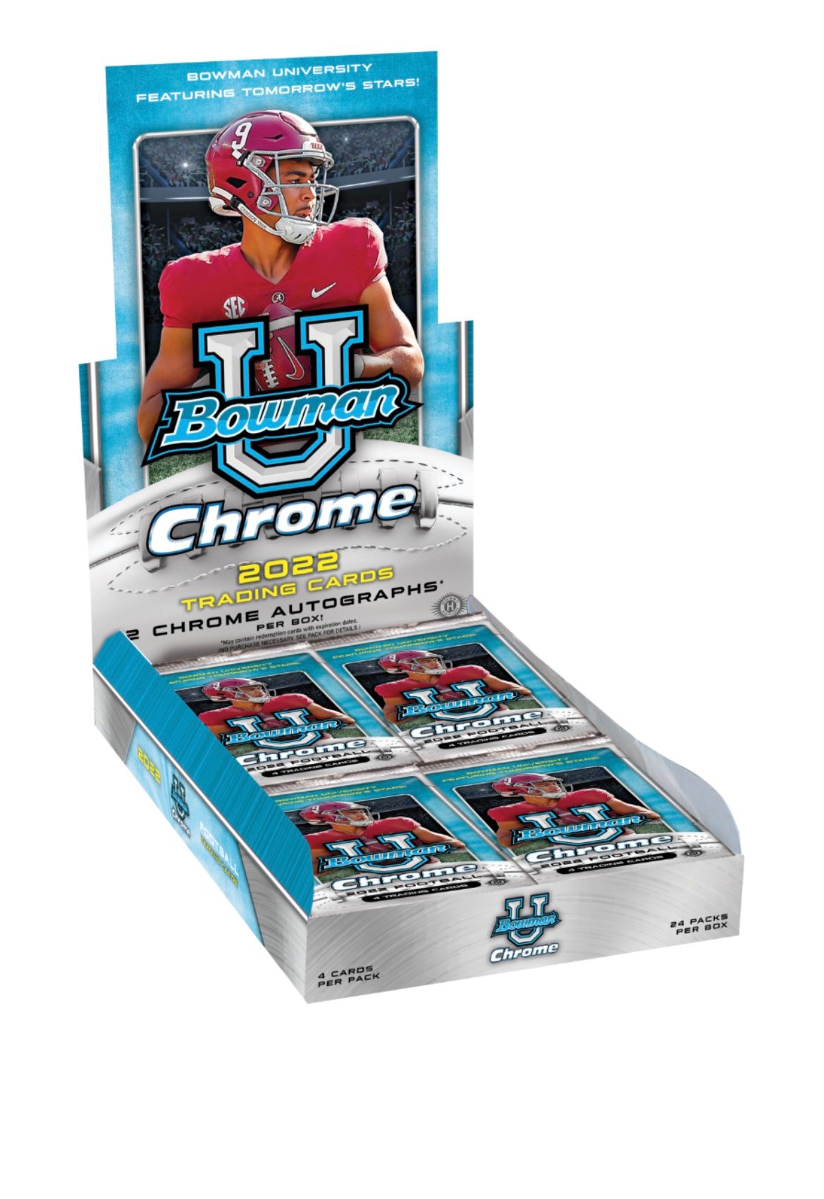 2022 Bowman University Chrome Football - Hobby Box