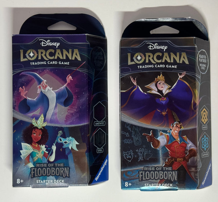 Disney Lorcana Rise of the Floodborn Starter Deck - Set of 2
