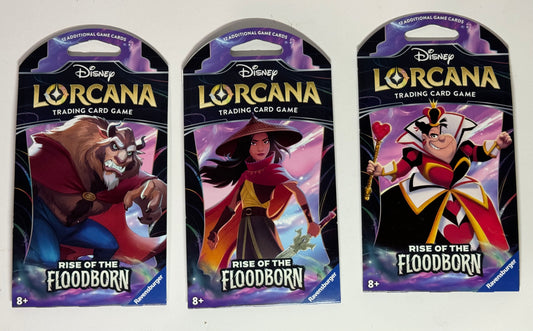 DISNEY LORCANA Chapter 2 RISE OF THE FLOODBORN Booster 3-packs