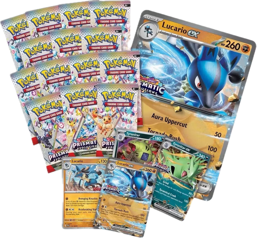 Prismatic Evolutions Lucario ex & Tyranitar ex Premium Collection