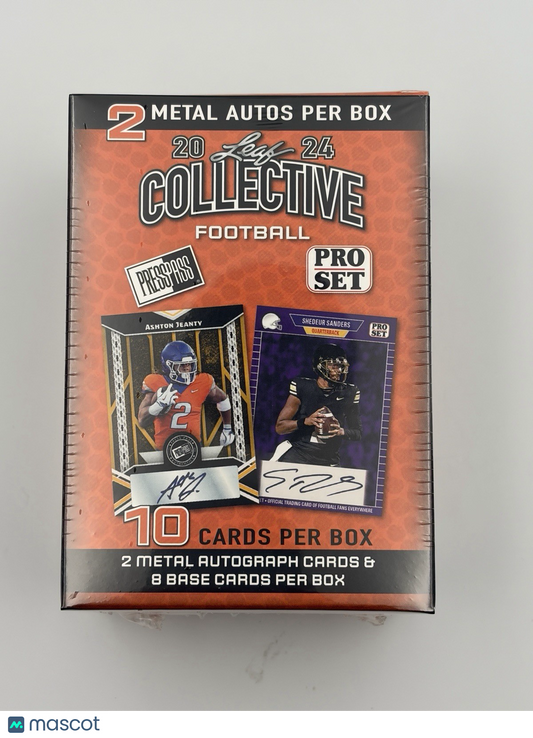 2024 Leaf Collective Football Blaster Box - 2 Autos