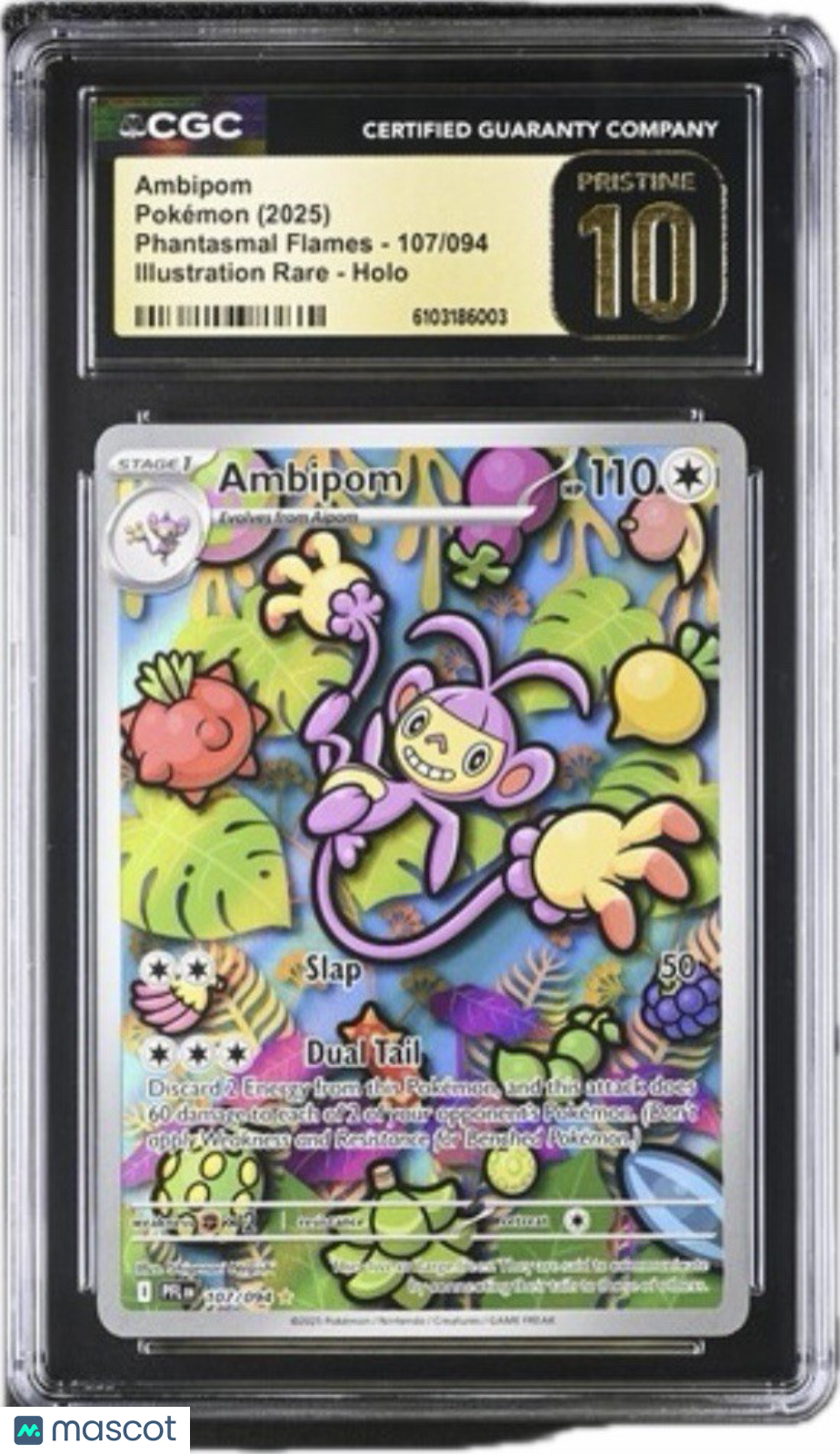 Pokemon Phantasmal Flames Ambipom 107/094 IR CGC 10 PRISTINE