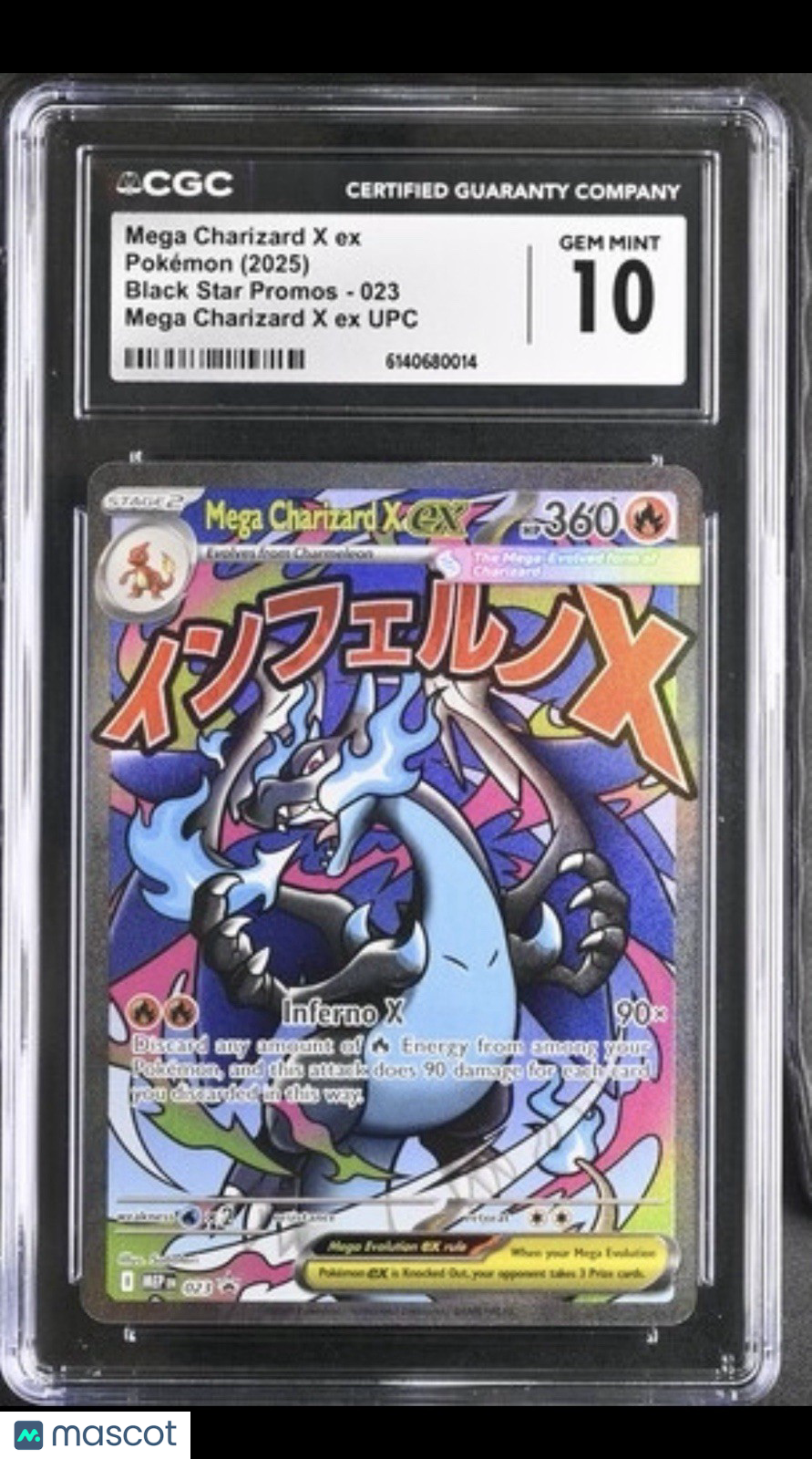 2025 POKEMON #023 MEGA CHARIZARD X EX CGC 10 GEM MINT
