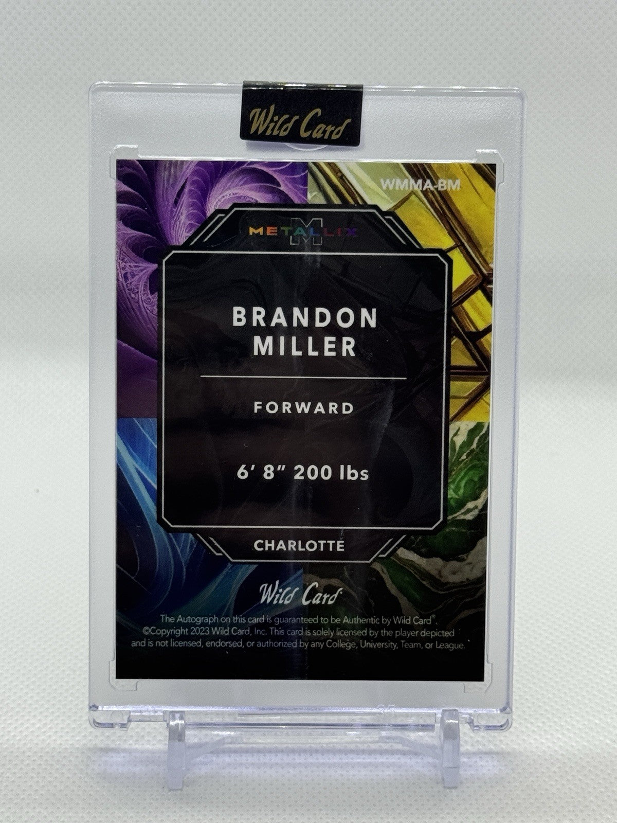 2023-24 Wild Card Metallix BRANDON MILLER Rookie Auto Marble Lava Green /10