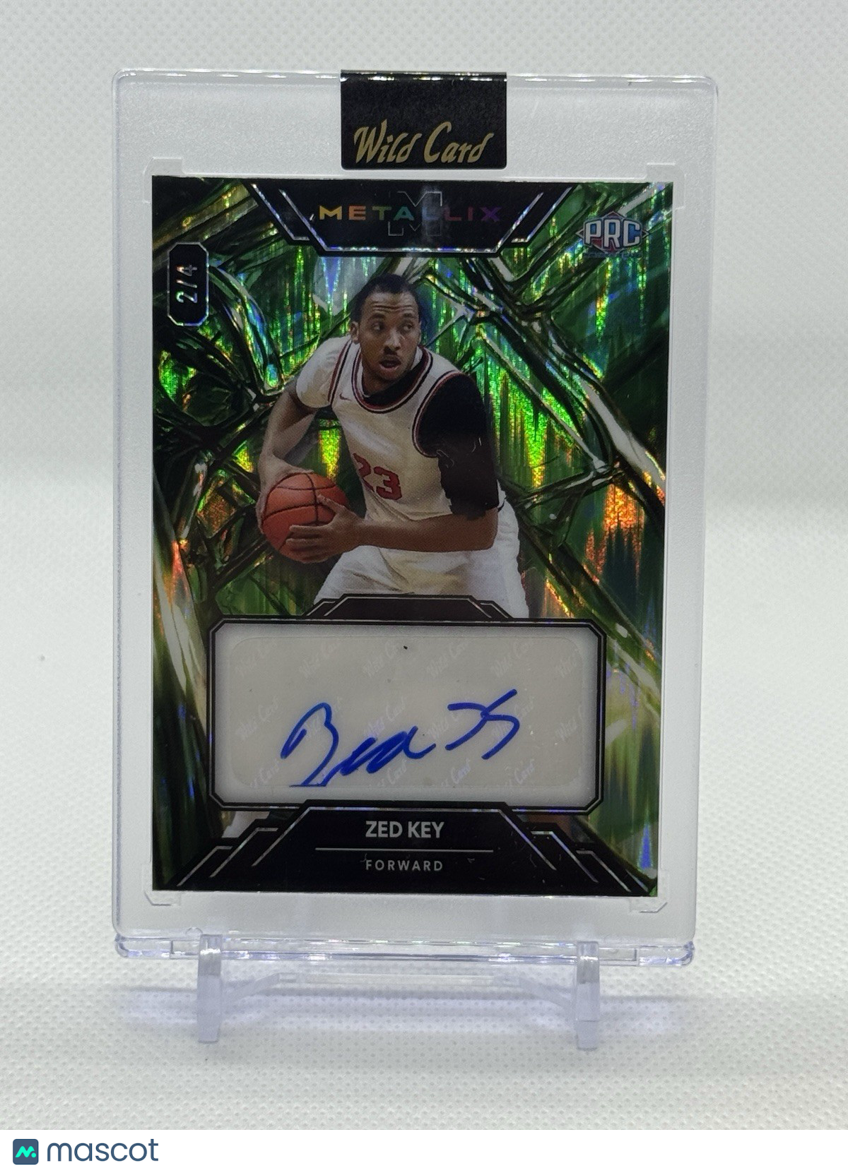 2023-24 Wild Card Zed Key WMGA-ZK Auto Glass /4 Green Parallel Ohio.