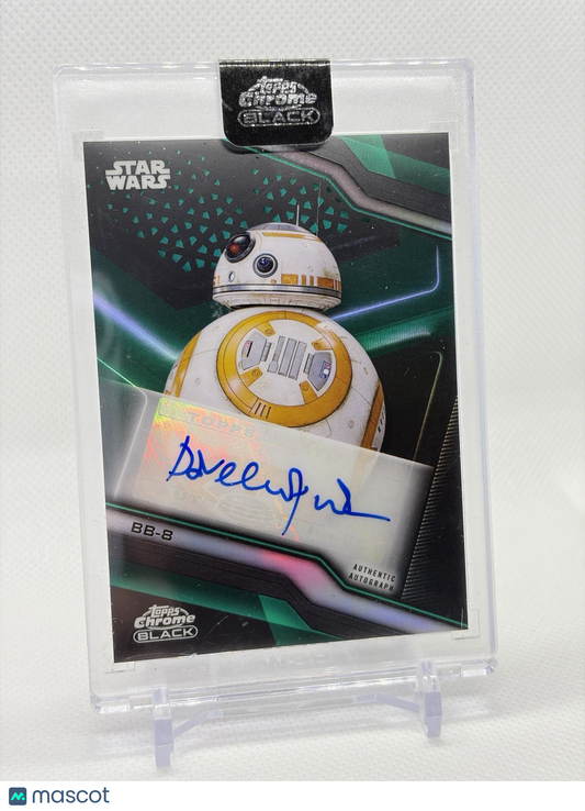 2022 Topps Chrome Black Star Wars Green Refractor /99 Dave Chapman BB-8 Auto