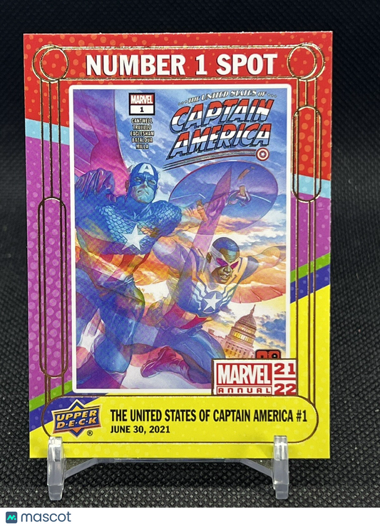 2021-22 UD Marvel Annual Number 1 Spot #N1S-1 The US of Captain America (2021)