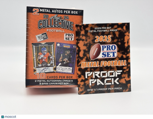 2024 Leaf Collective Football Blaster Box - 2 Autos + Bonus 1/1 Proof Pack