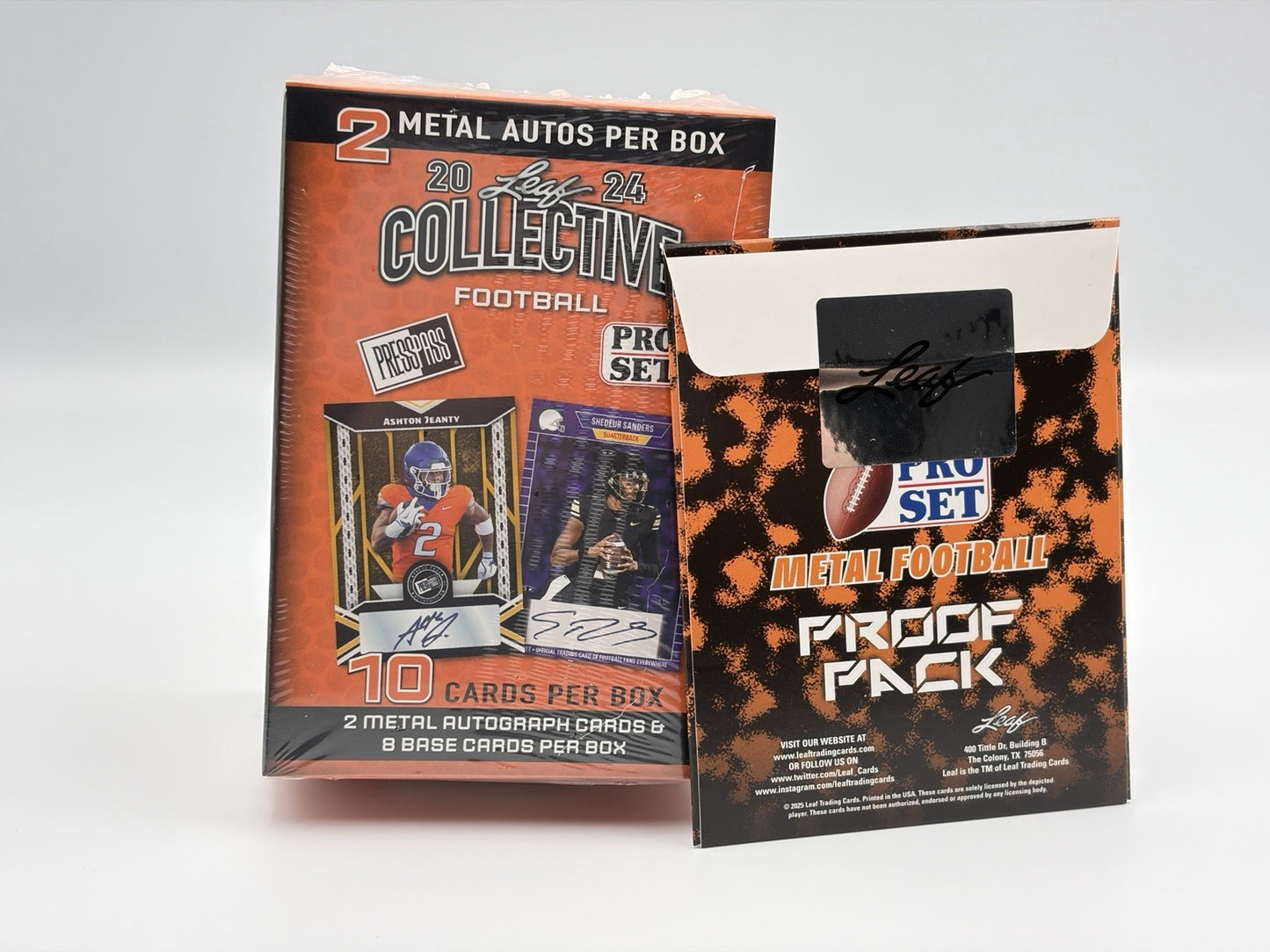 2024 Leaf Collective Football Blaster Box - 2 Autos + Bonus 1/1 Proof Pack