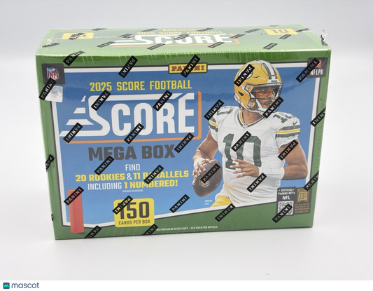 2025 Panini Score Football Mega Box (Factory Sealed) 150 NFL Trading Cards