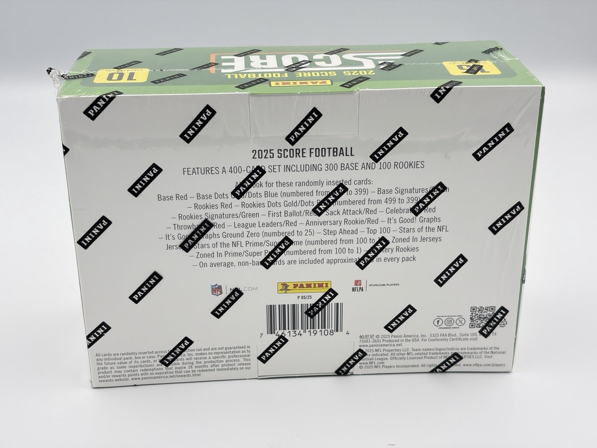 2025 Panini Score Football Mega Box (Factory Sealed) 150 NFL Trading Cards