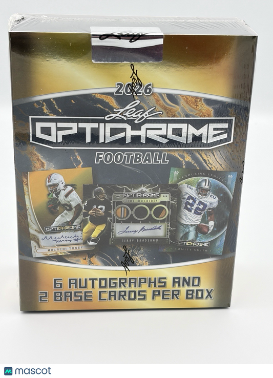 2026 Leaf Optichrome Football Hobby Box Factory Sealed - 6 Autos Per Box!