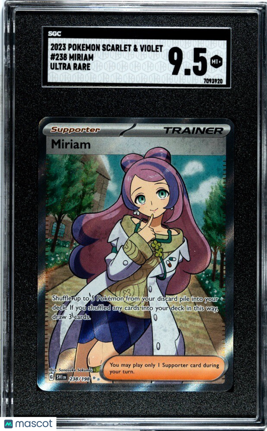 Miriam - 238/198  Ultra Rare Scarlet & Violet Base Set Pokemon TCG (SGC 9.5)