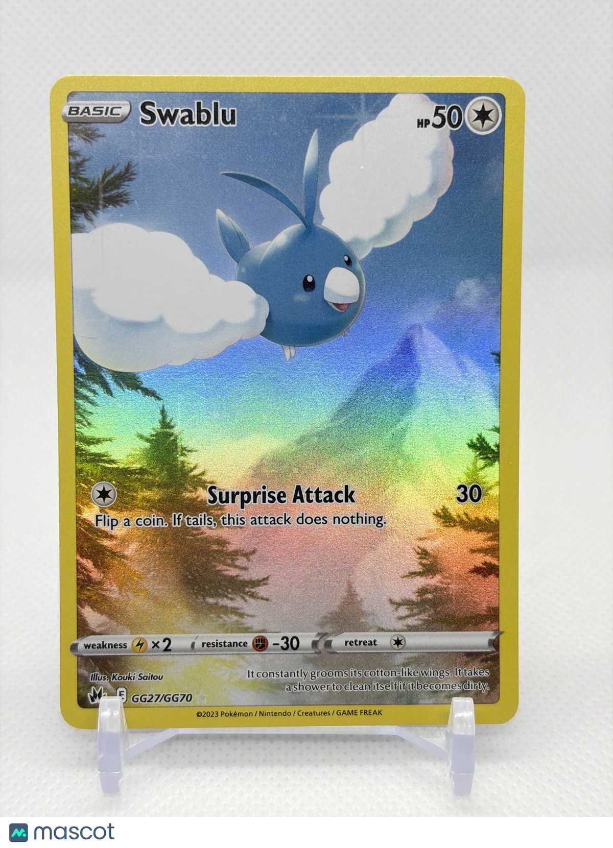 Swablu GG27/GG70 Holo Crown Zenith Galarian Gallery Pokemon NM