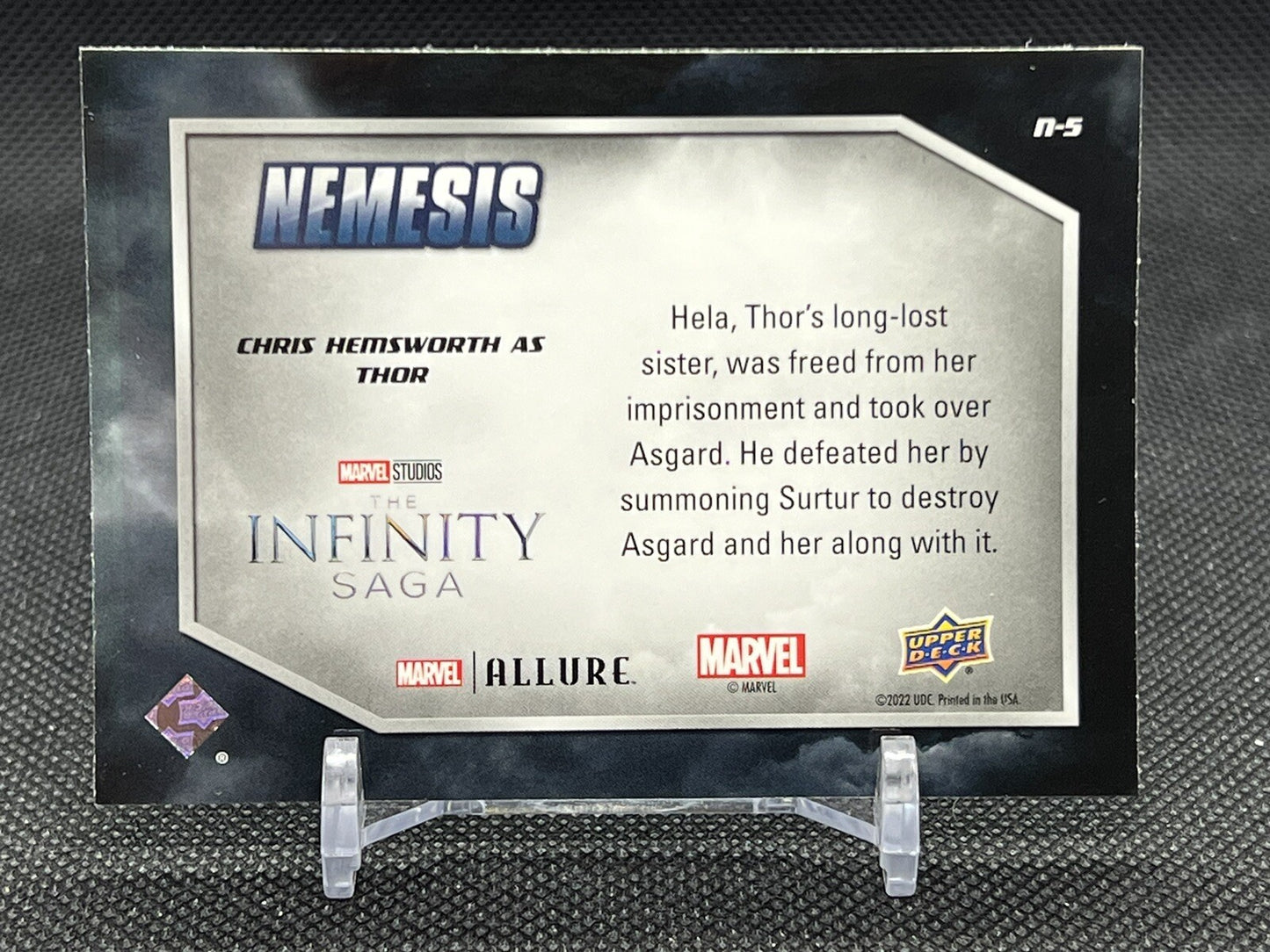 2022 Upper Deck Marvel Allure Nemesis Chris Hemsworth As Thor Insert #N-5