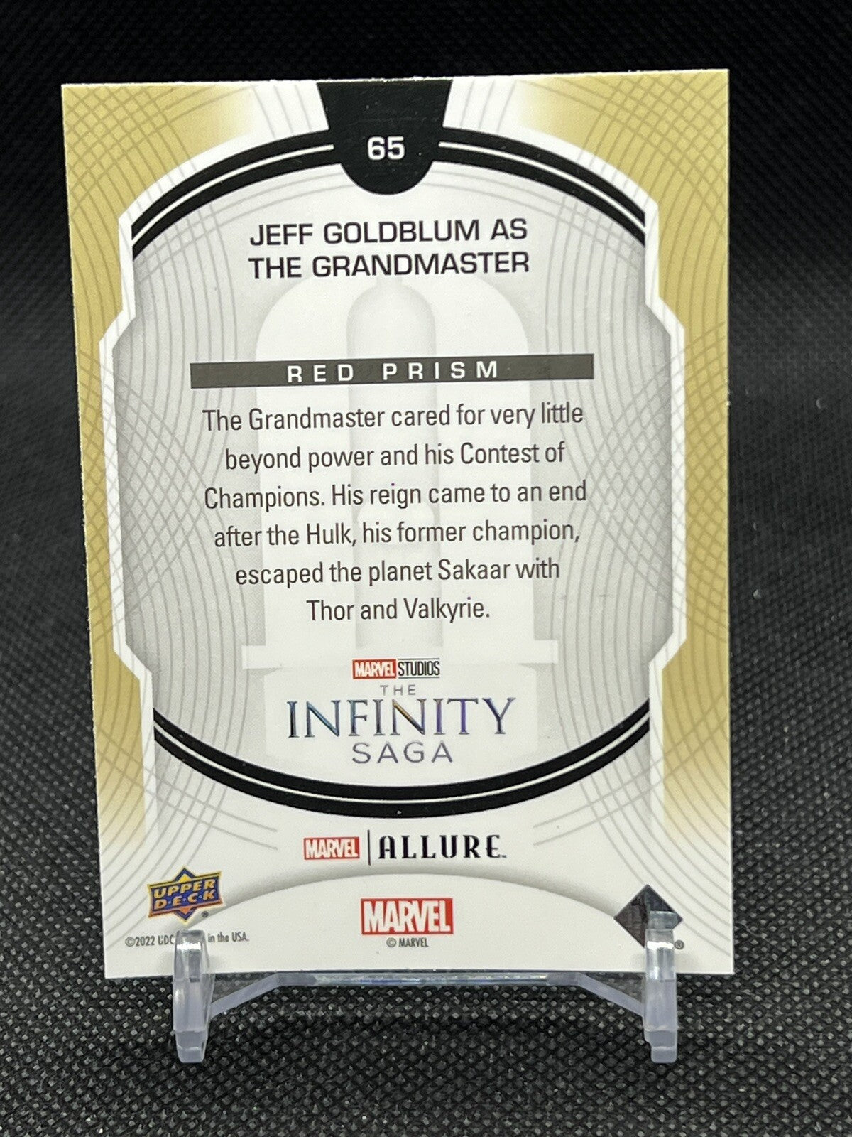 2022 Upper Deck Marvel Allure Jeff Goldblum as the Grandmaster Red Prism #65