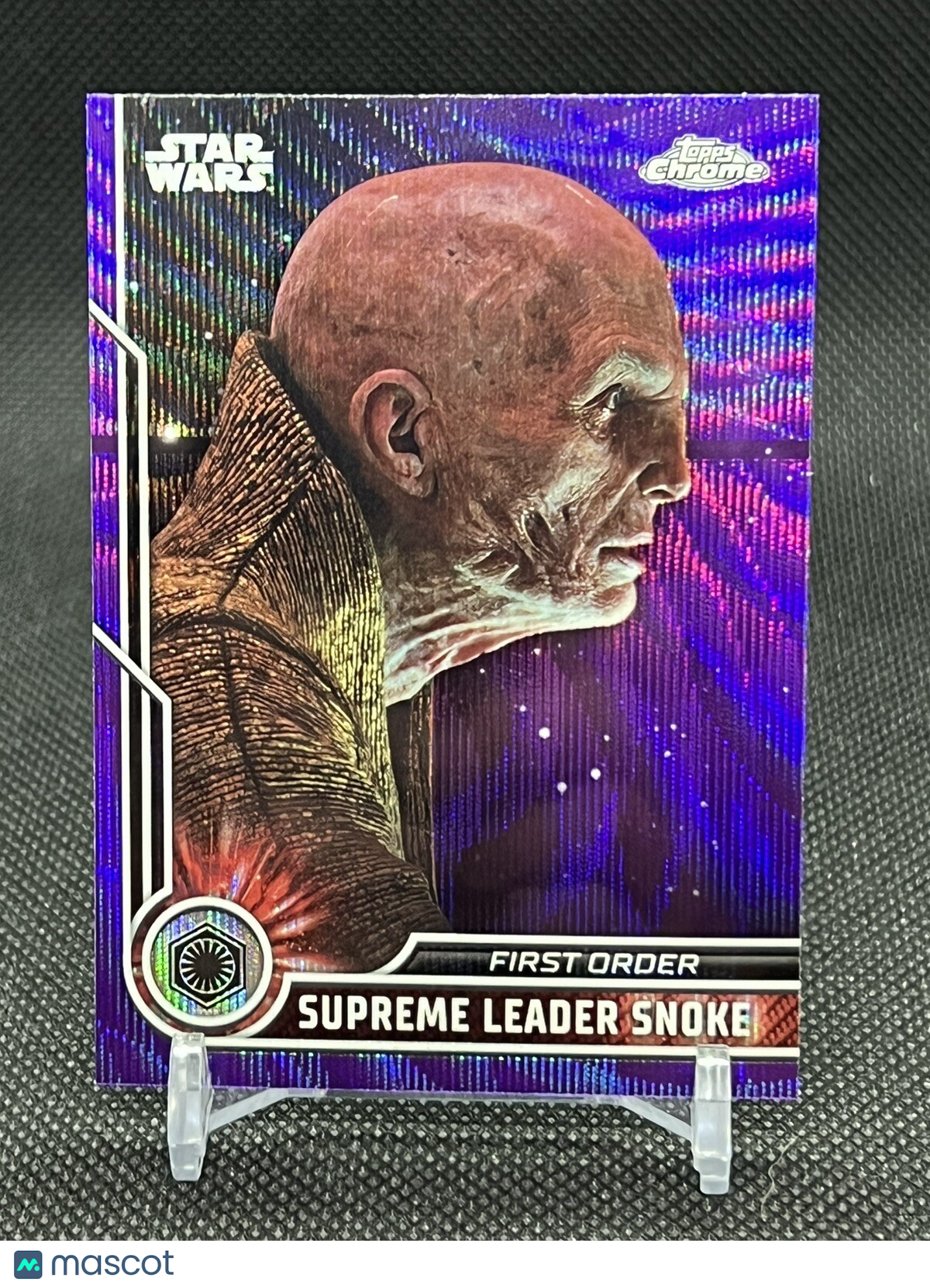 2023 Topps Chrome Star Wars #57 Supreme Leader Snoke Purple Wave Refractor.