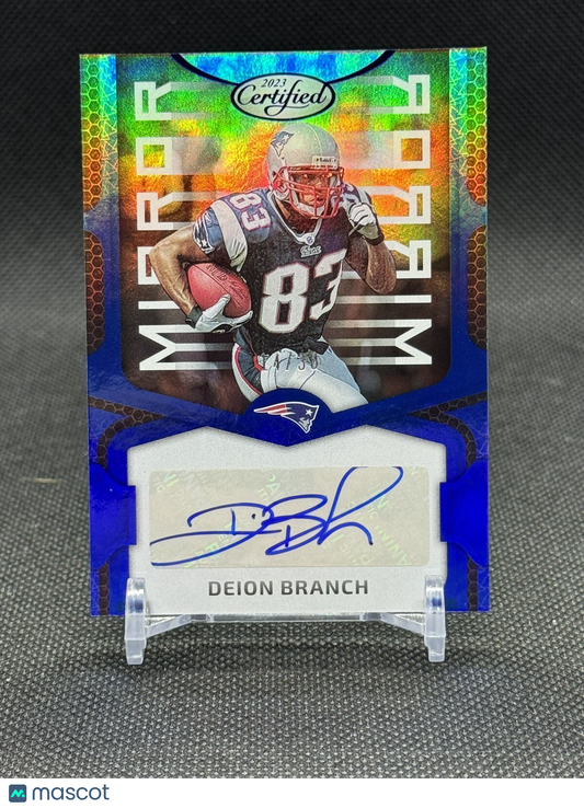 2023 Panini Certified Deion Branch Auto Autograph Mirror Blue /30 Patriots #MS35