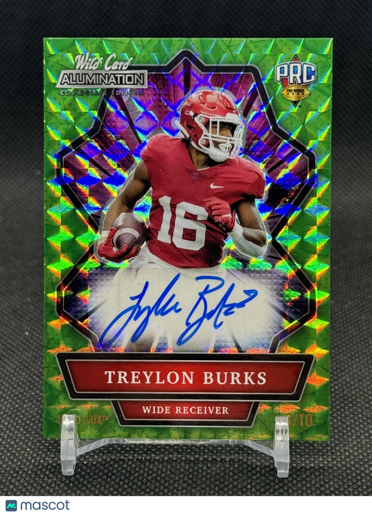 2021 Wild Card Alumination TREYLON BURKS Holo-Lux Green Autograph RC TITANS!