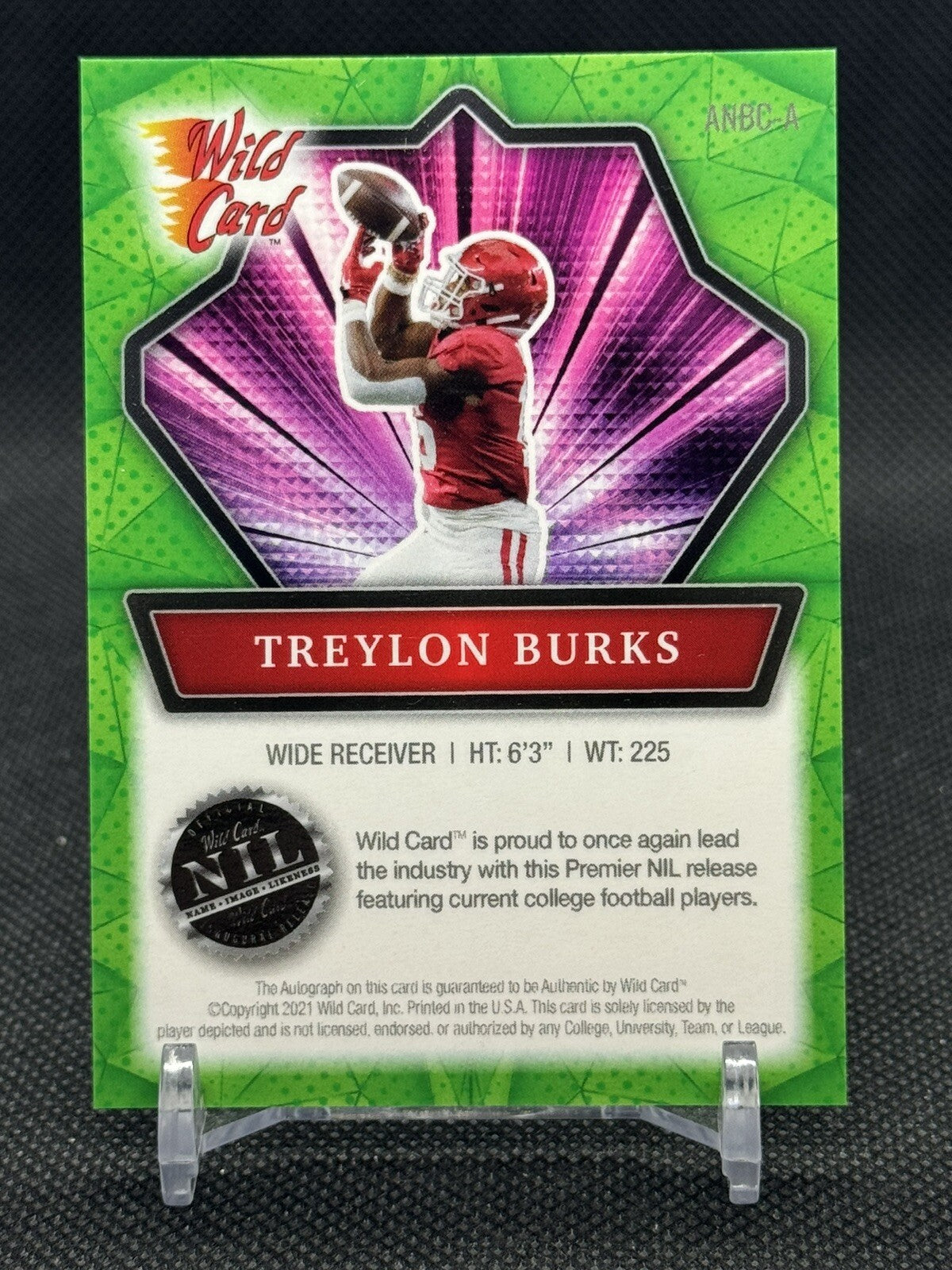 2021 Wild Card Alumination TREYLON BURKS Holo-Lux Green Autograph RC TITANS!