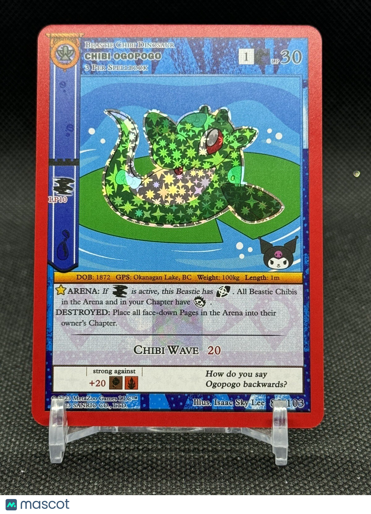 MetaZoo - Kuromi's Cryptid Carnival - Chibi Ogopogo - Reverse Holo #83