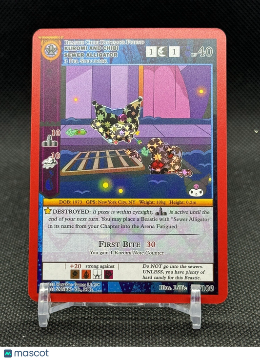 MetaZoo Kuromi's Cryptid Carnival Kuromi and Chibi Sewer Alligator Reverse #86