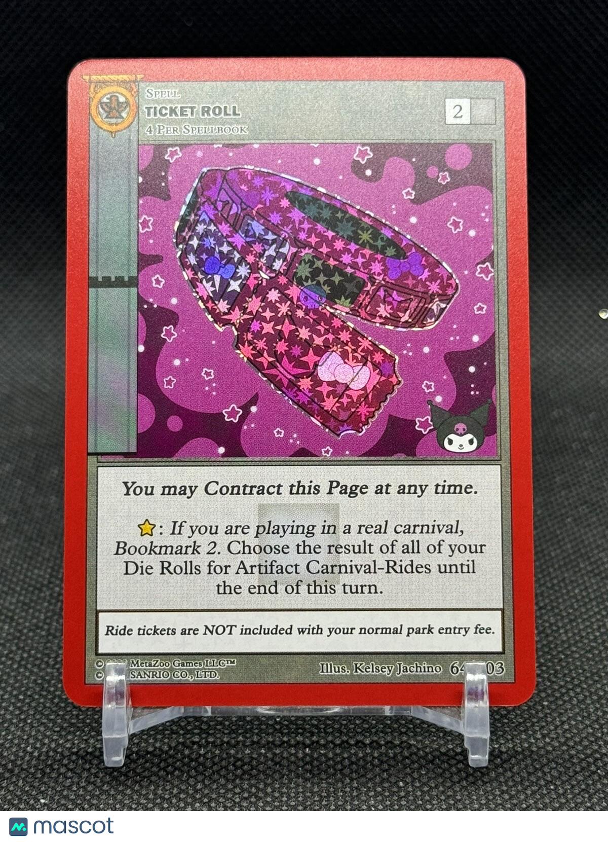 MetaZoo - Kuromi's Cryptid Carnival - Ticket Roll - Reverse Holo 64/103