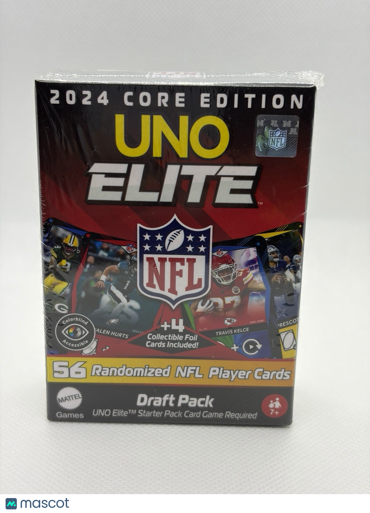 2024 Uno Elite Core Edition NFL Draft Pack + 4 Card Collectible Foil Card Pack