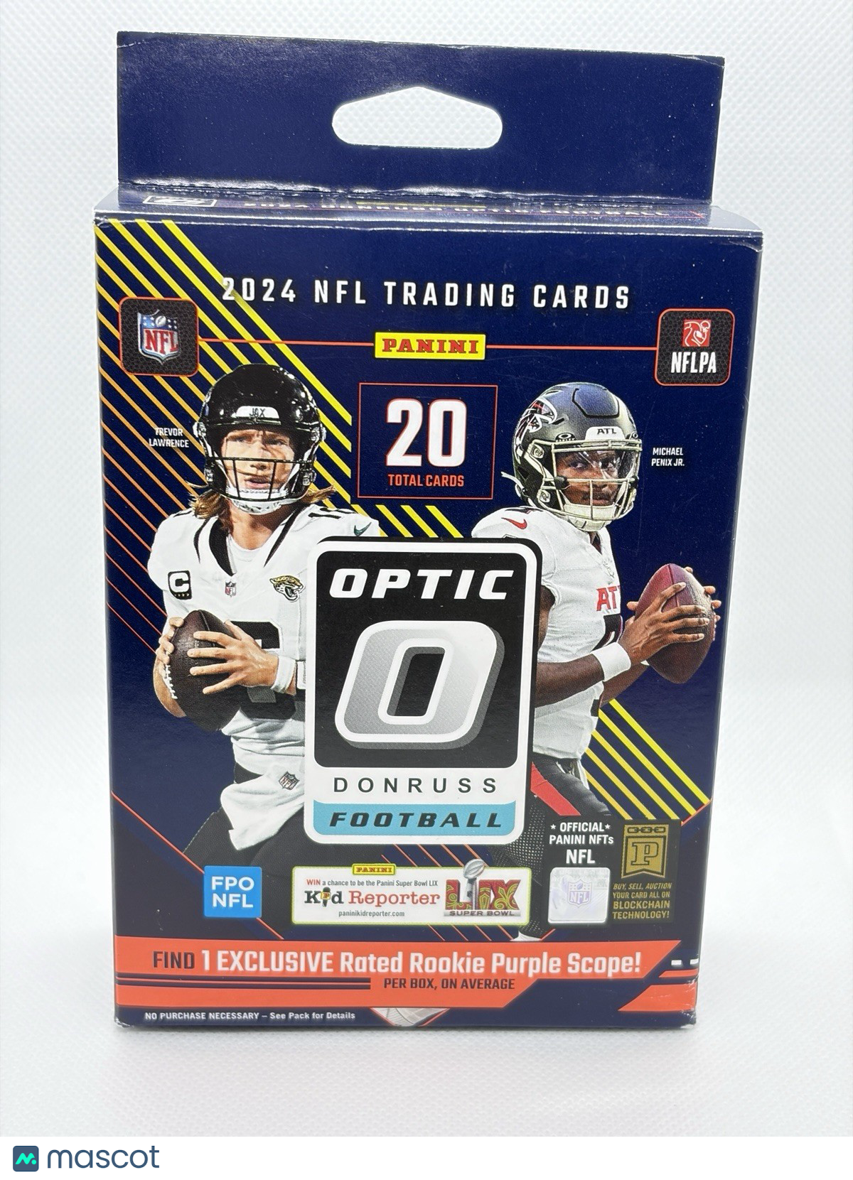 2024 Panini Donruss Optic NFL Football Trading Cards Hanger Box. Purple Scope RC