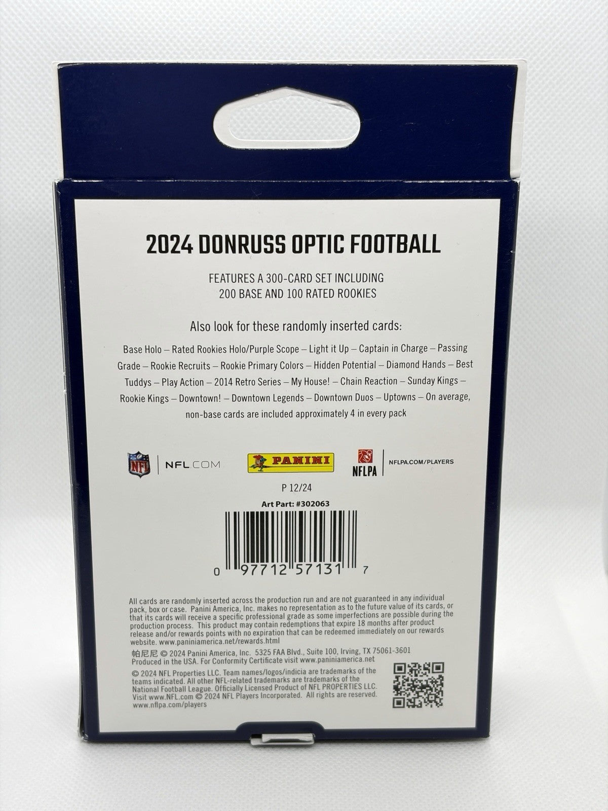 2024 Panini Donruss Optic NFL Football Trading Cards Hanger Box. Purple Scope RC