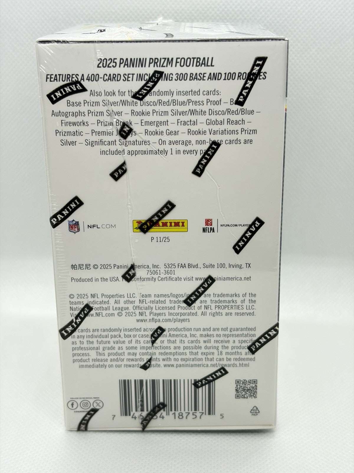 2025 Panini Prizm Football 6-Pack Blaster Box (Disco Prizms)
