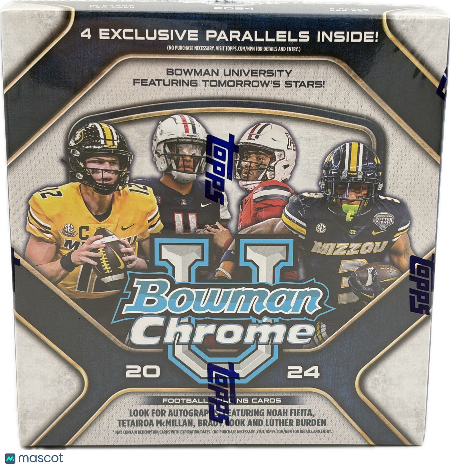 2024 BOWMAN UNIVERSITY CHROME FOOTBALL MEGA BOX