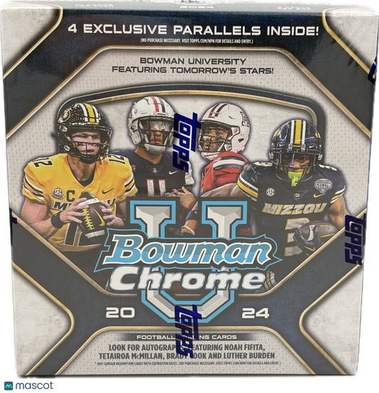 2024 BOWMAN UNIVERSITY CHROME FOOTBALL MEGA BOX