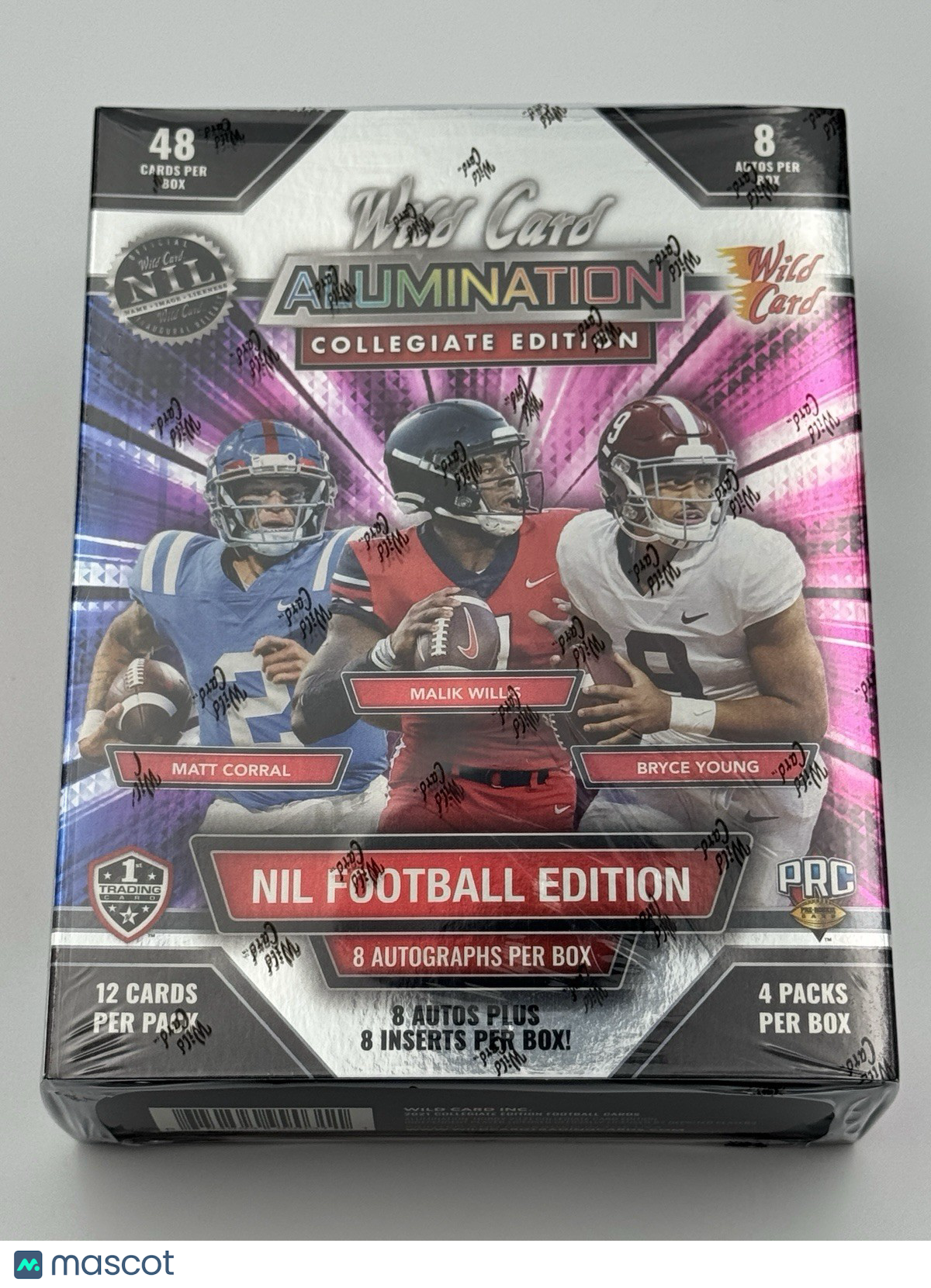 2021 Wild Card Alumination NIL Collegiate Edition Football Hobby - 8 Autographs