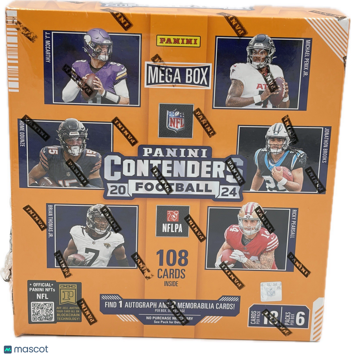 2024 Panini Contenders Football Mega Box - 1 Auto & 2 Mem per Box.