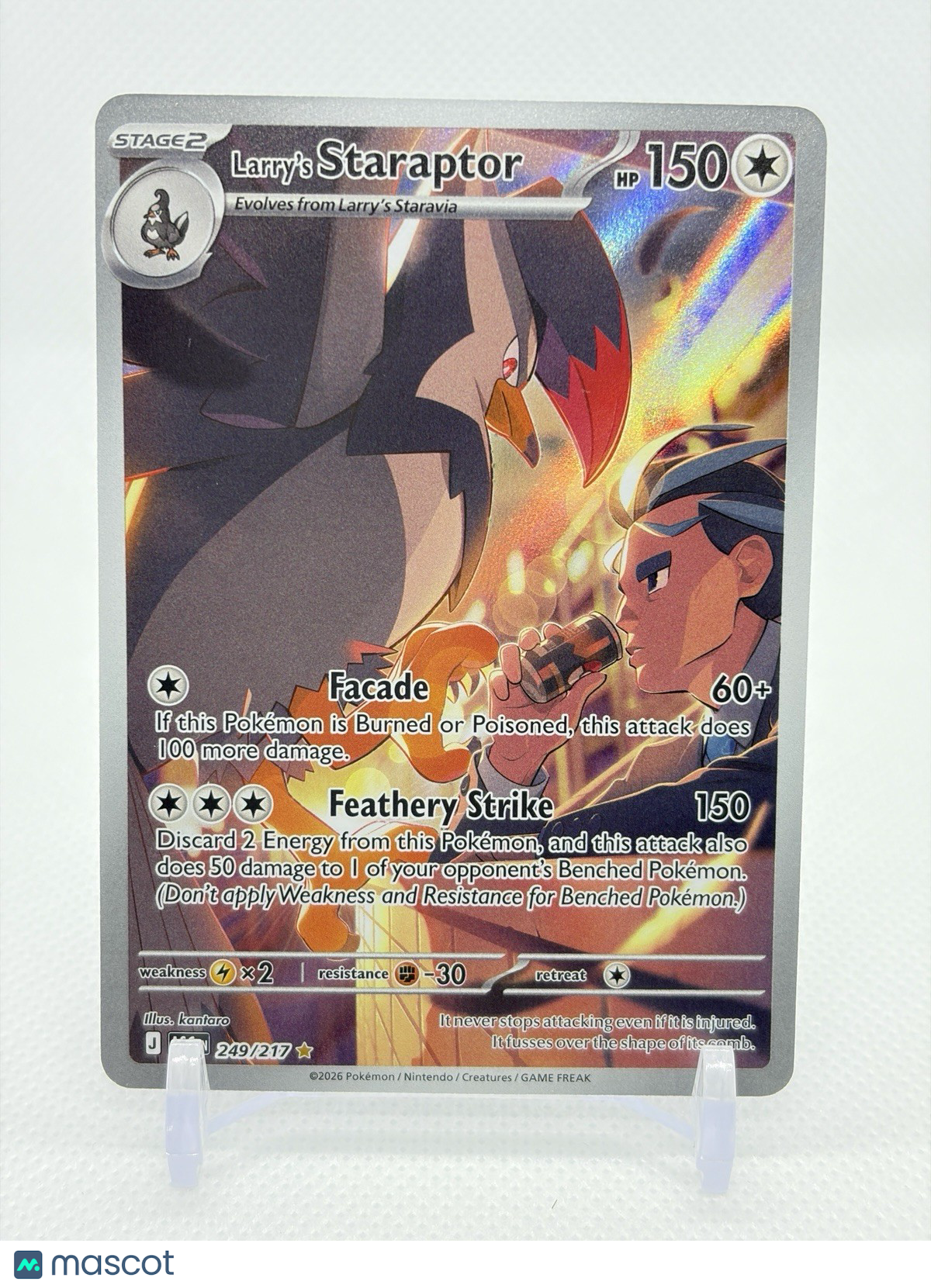 Pokémon Larry's Staraptor - 249/217 - ASC - Holofoil - Illustration Rare