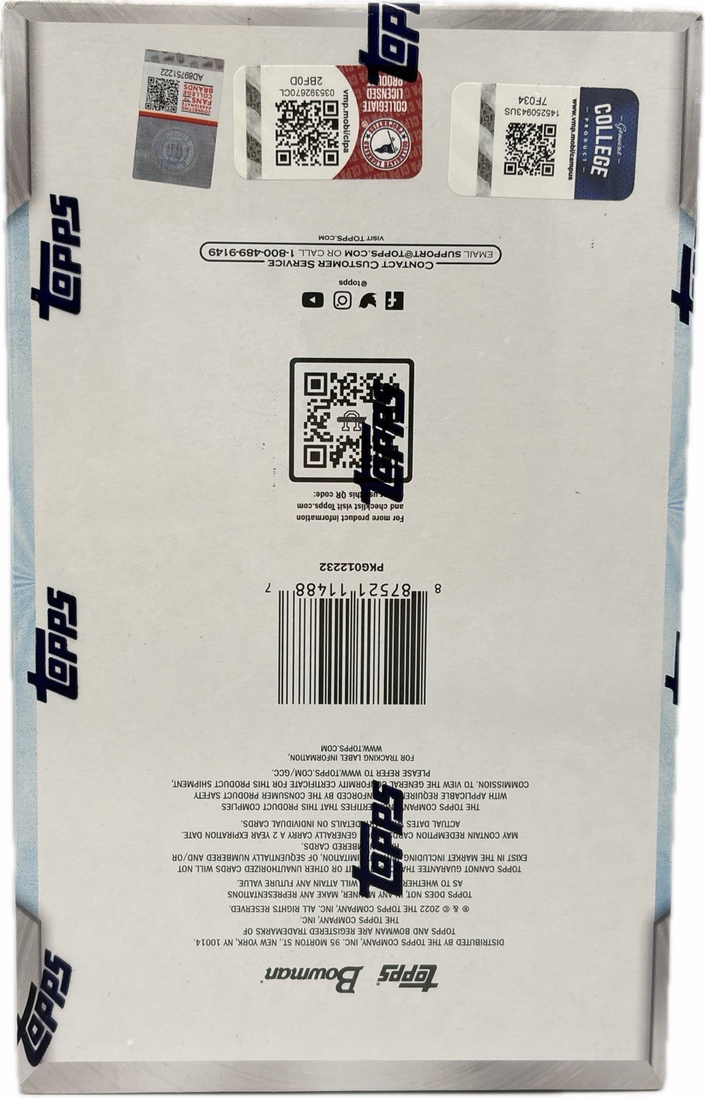 Bowman 2022 University Chrome Football Hobby Box - 24 Packs