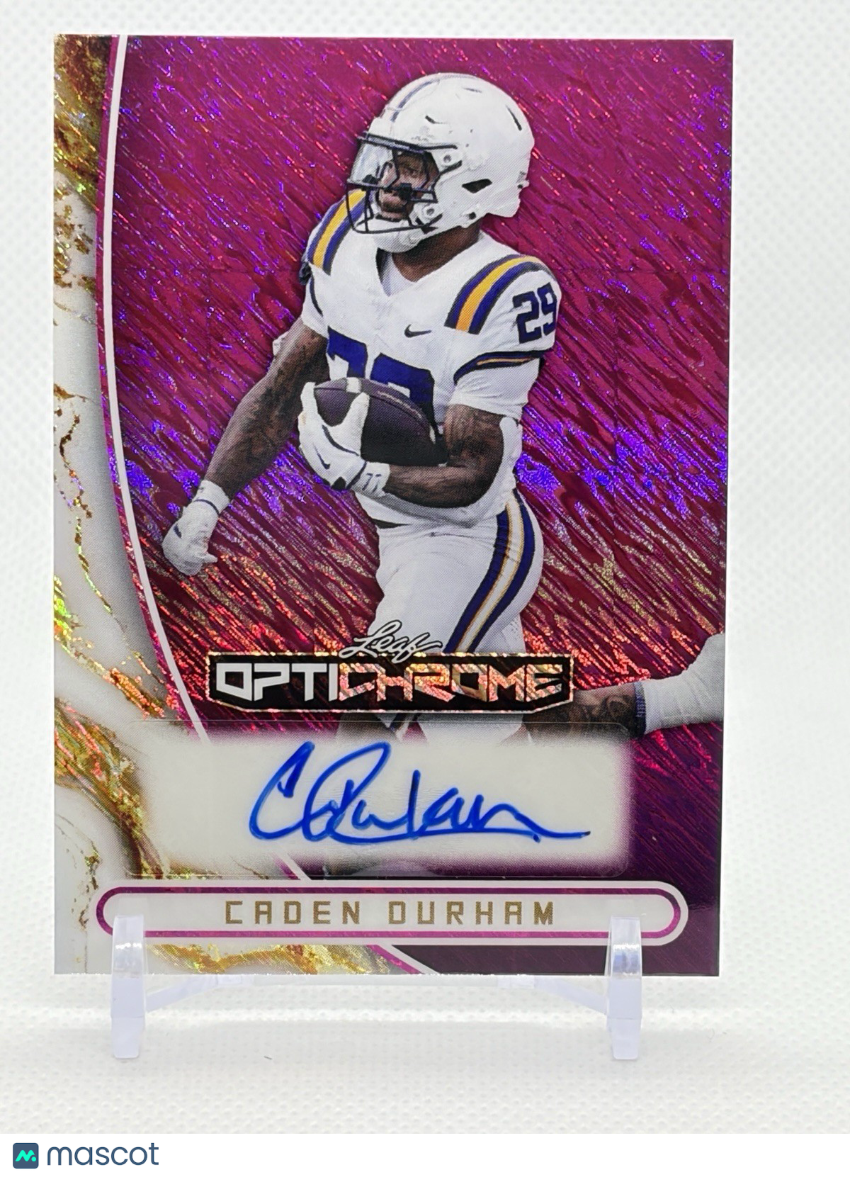 2026 Leaf Optichrome Football Caden Durham  Auto /6 #BA-CO3