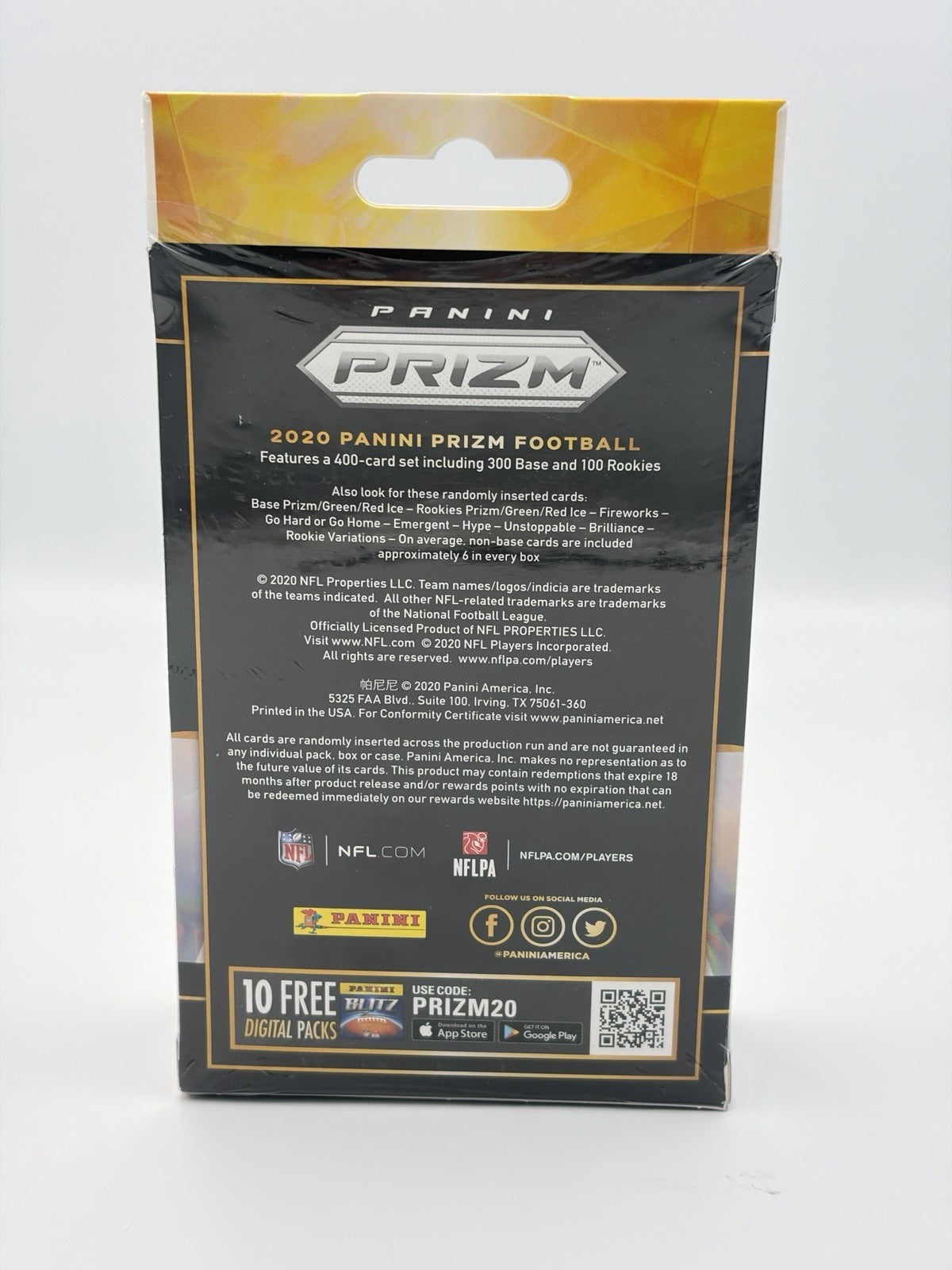 2020 Panini Prizm NFL Football Hanger Box Sealed Red Ice Prizms 20 Cards NEW