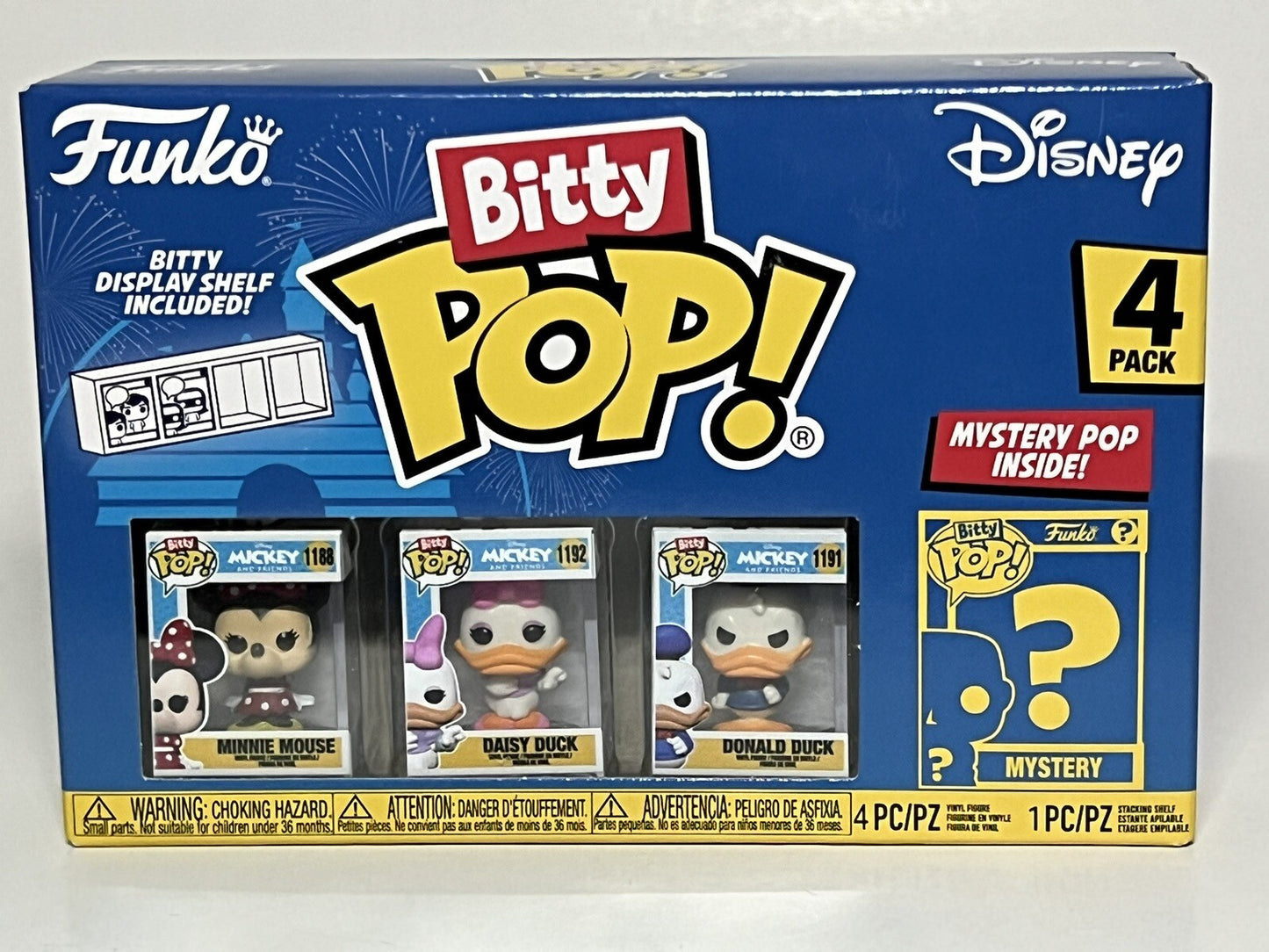 FUNKO BITTY POP!: DIsney  COMPLETE Base set + Mystery Character - Lot Of 4