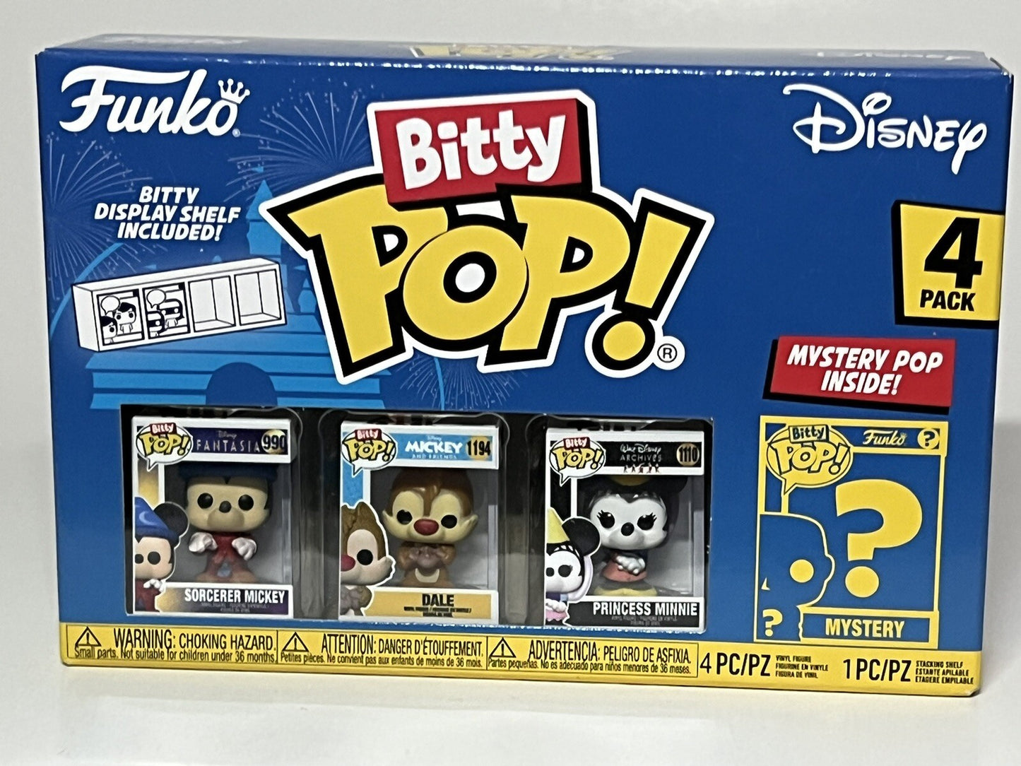 FUNKO BITTY POP!: DIsney  COMPLETE Base set + Mystery Character - Lot Of 4