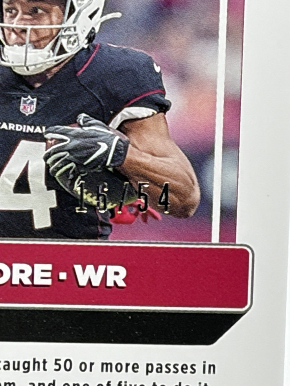 2022 Panini Donruss Season Stat Line /54 Rondale Moore #4
