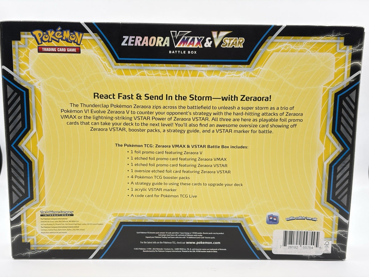 Pokémon Zeraora VMAX & VSTAR Battle Box