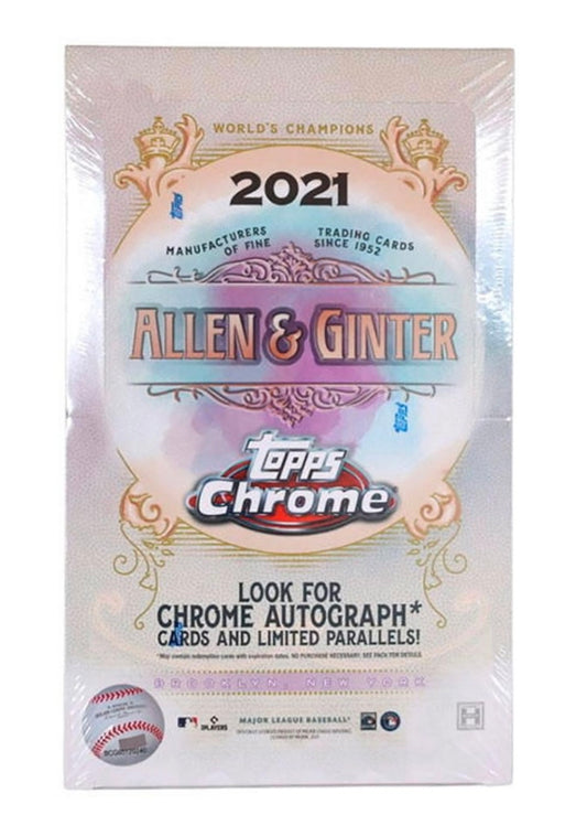 2021 TOPPS ALLEN & GINTER CHROME BASEBALL HOBBY BOX